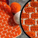 brick wall loom knit stitch aka ballband and textured ribbon
