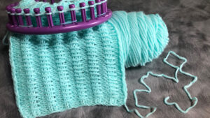 loom knit double mock ribbing
