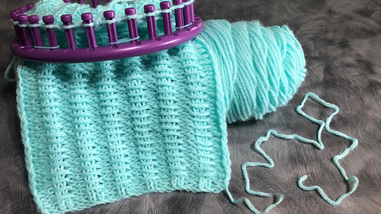 loom knit double mock ribbing