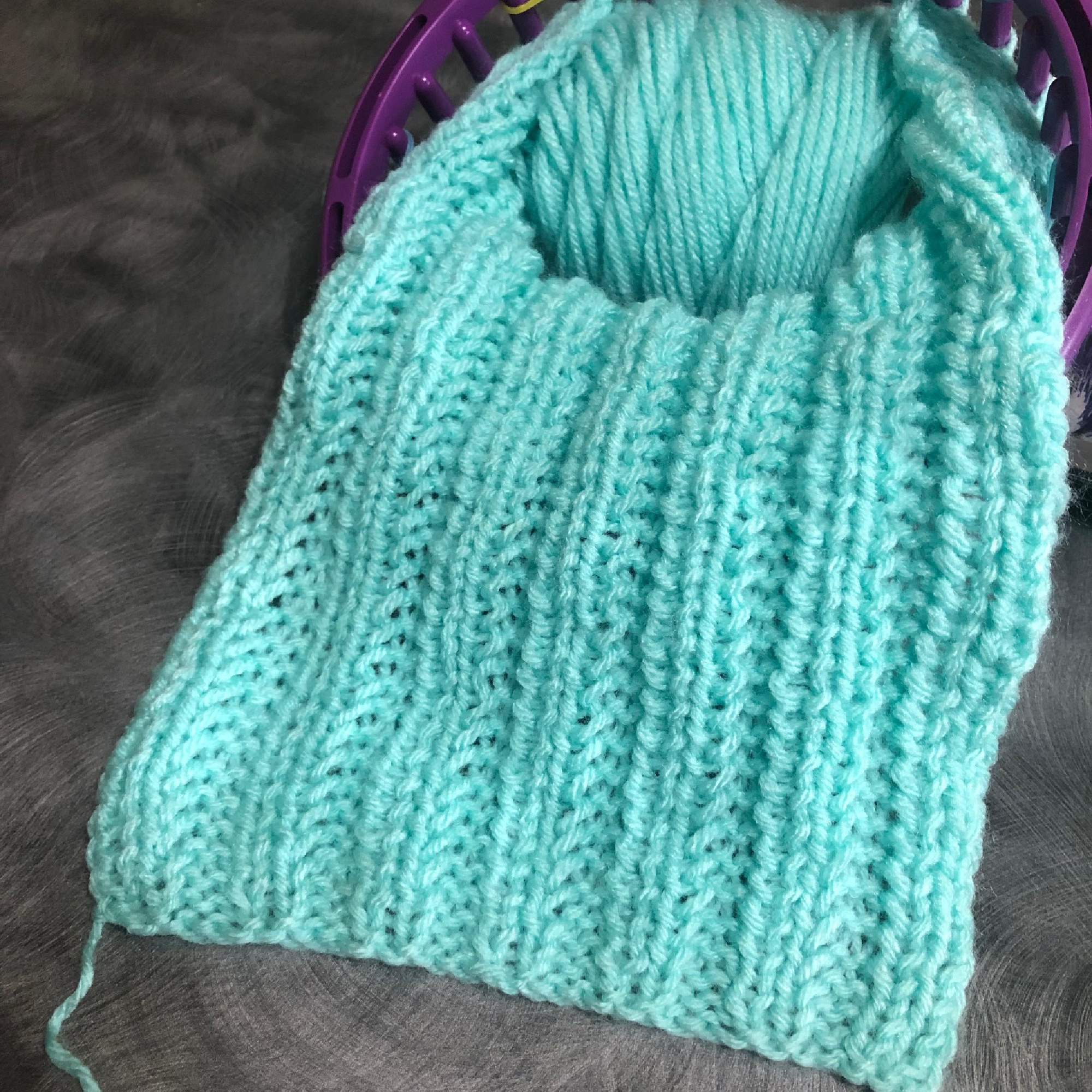 Loom Knit Double Mock Ribbing